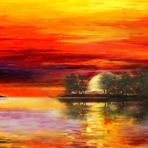 Sunset Reflections – Original Acrylic Painting