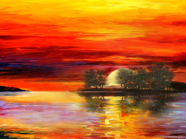 Sunset Reflections – Original Acrylic Painting