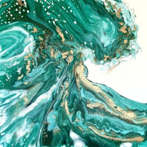 Emerald Wave – Original Pour Art