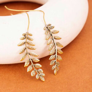 Golden Leaf – Handmade Brass Earrings