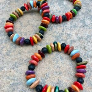 Earth Tones – Clay Bead Necklace