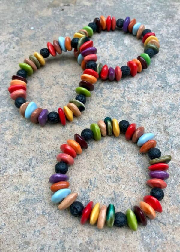 Earth Tones – Clay Bead Necklace