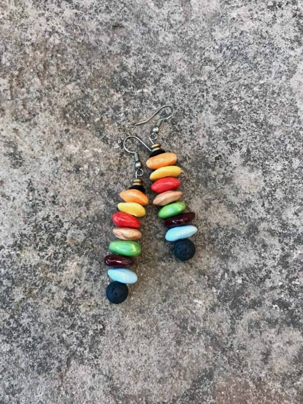Earth Tones – Clay Bead Necklace - Image 2