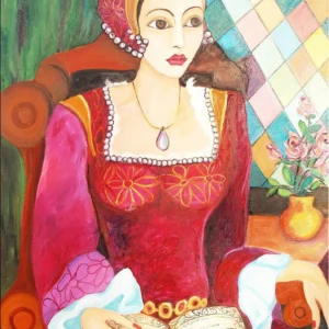 Lady in Red – Portrait Painting