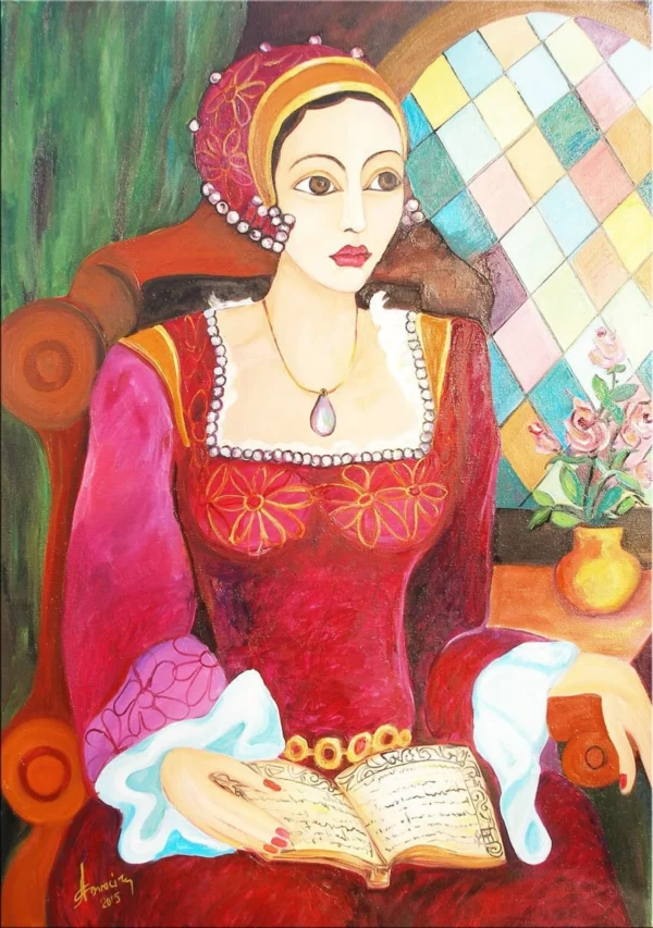 Lady in Red – Portrait Painting
