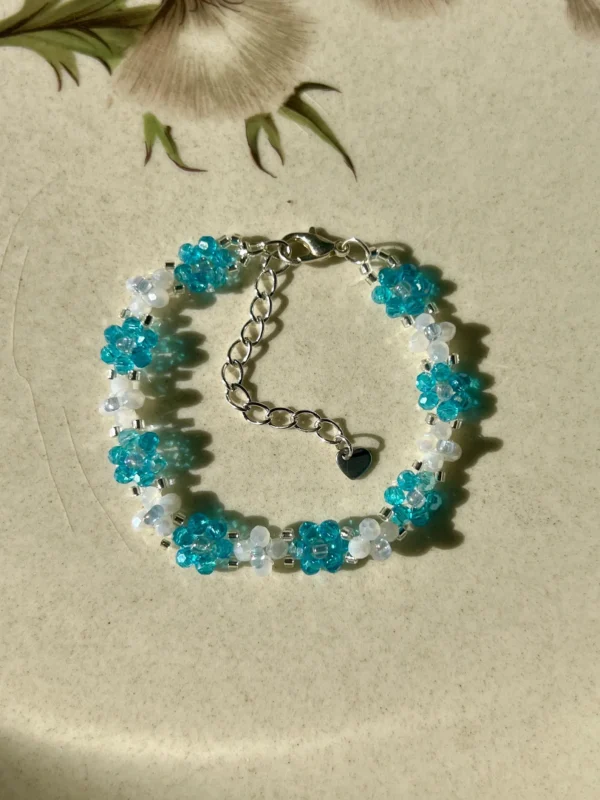 Crystal Bloom – Adjustable Beaded Bracelet - Image 2
