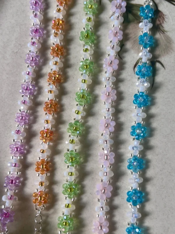 Crystal Bloom – Adjustable Beaded Bracelet - Image 3