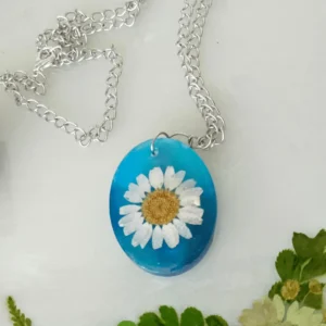 Blue Blossom – Resin Pendant