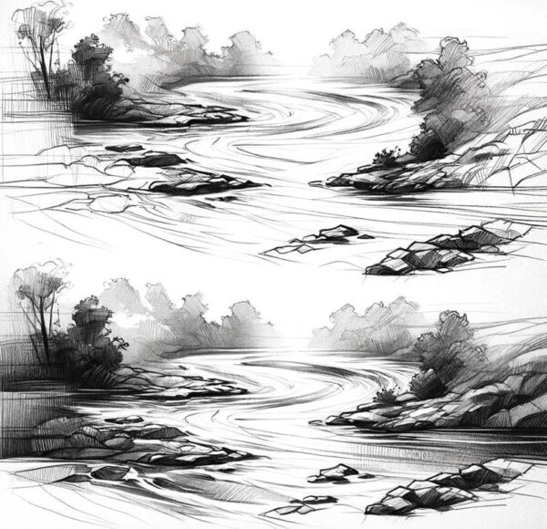Serenity in Lines – Original Pencil Sketch